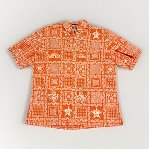 Reyn Spooner Astros Shirt Mens XL Orange Button Up MLB 2017 World Series